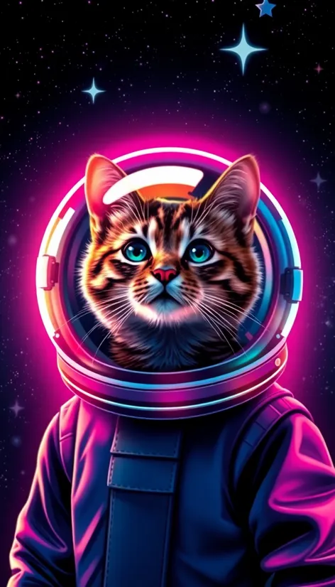 cat in space helmet