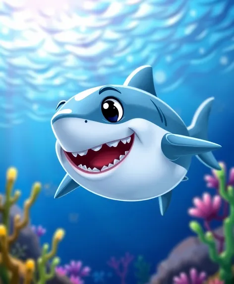 cute animated shark