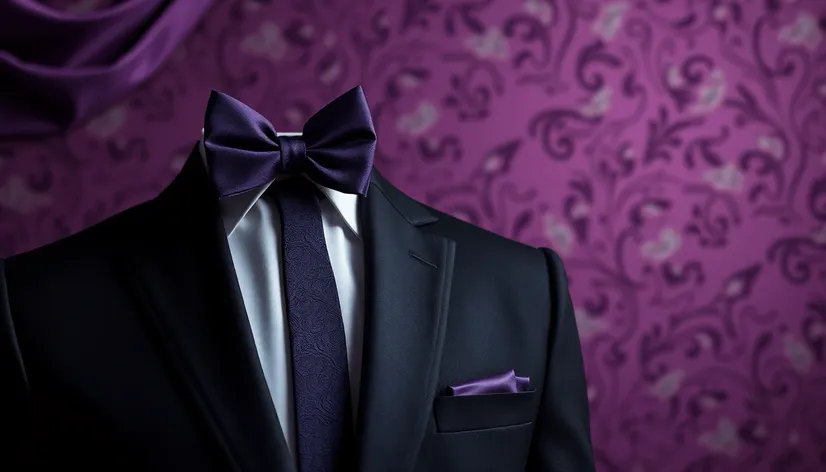 black purple suit