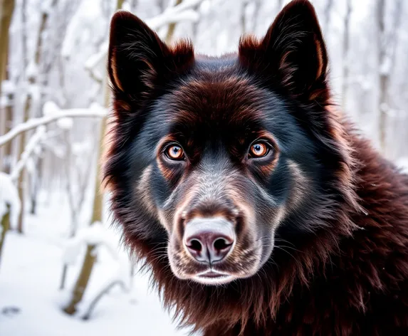 dark brown husky