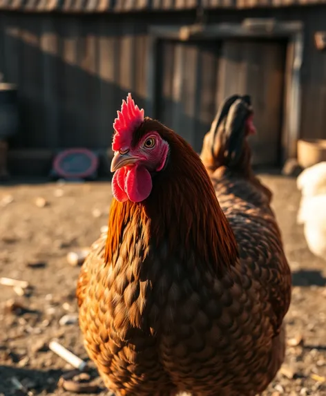 brown leghorn chicken