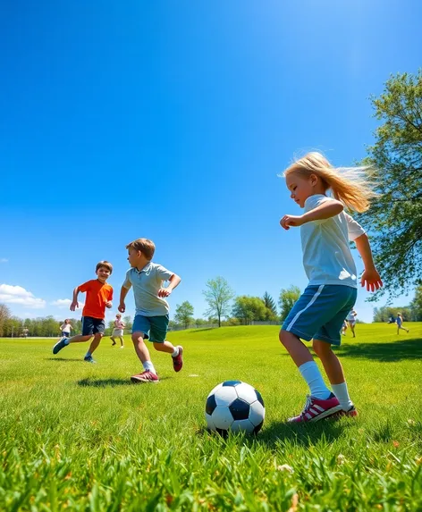 kids play soccer