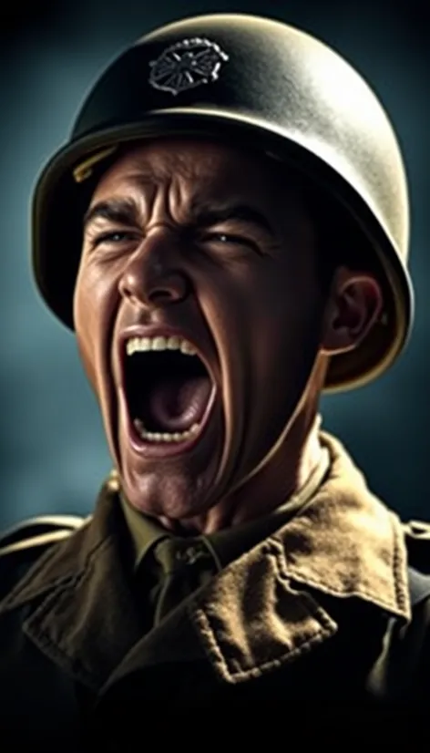 ww2 soldier yelling