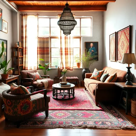 boho style living room