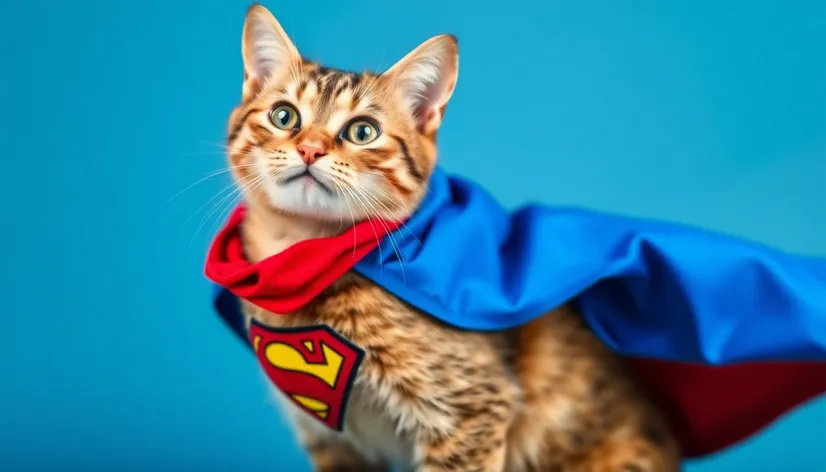 superman costume cat