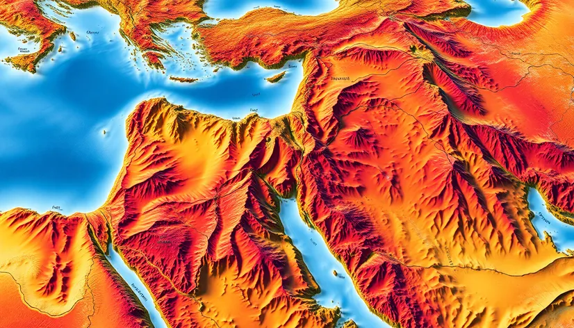 middle east physical map