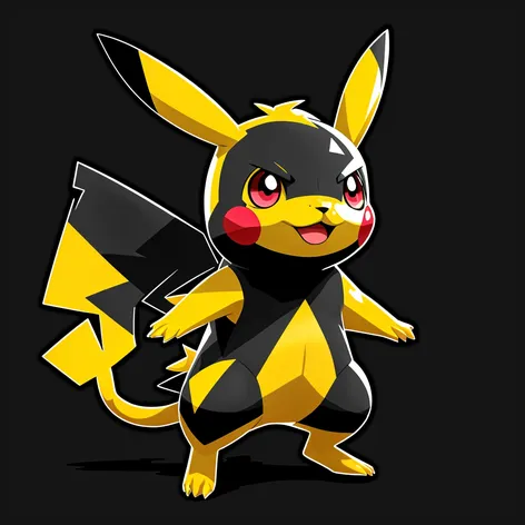 silohuete of pikachu