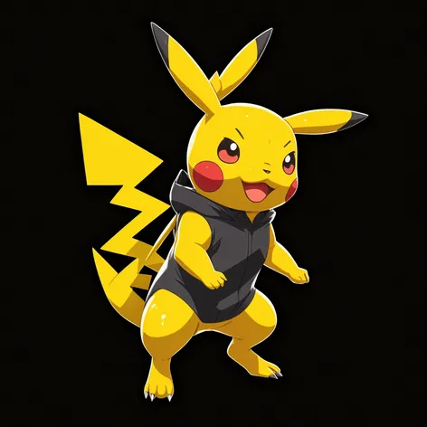 silohuete of pikachu