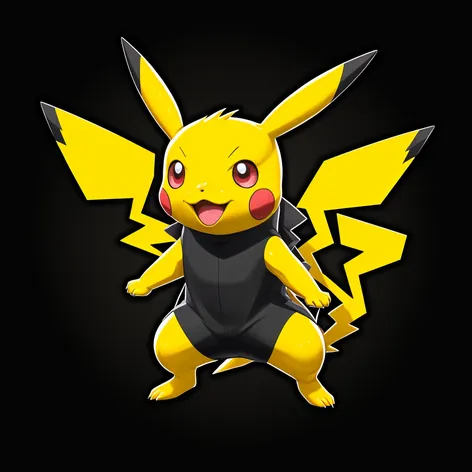 silohuete of pikachu