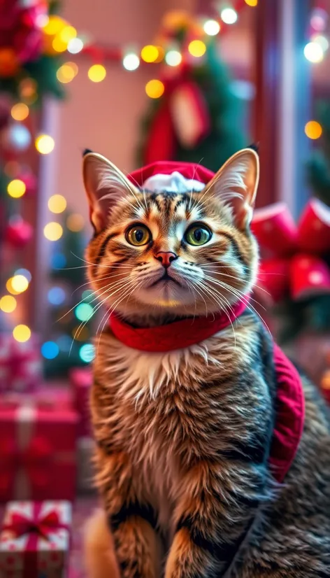 merry cat christmas