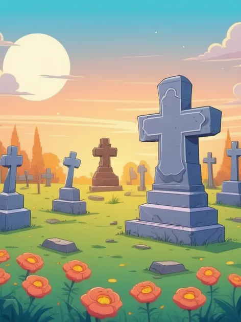 cartoon grave