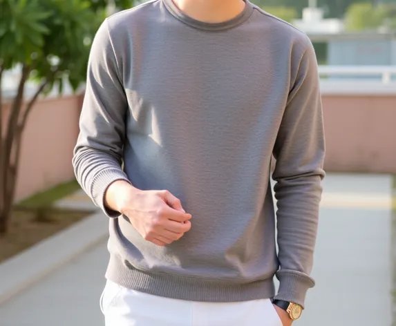 grey long sleeve