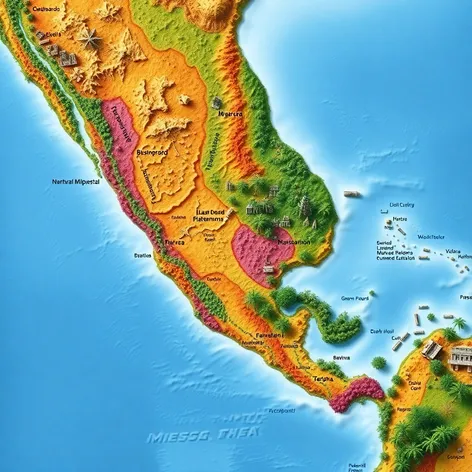 mesoamerica on a map