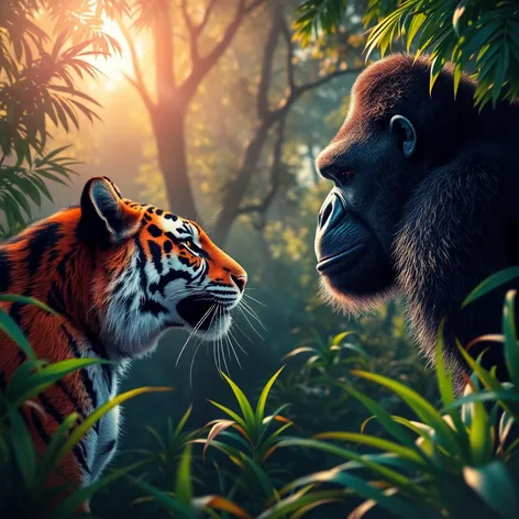 tiger and gorilla