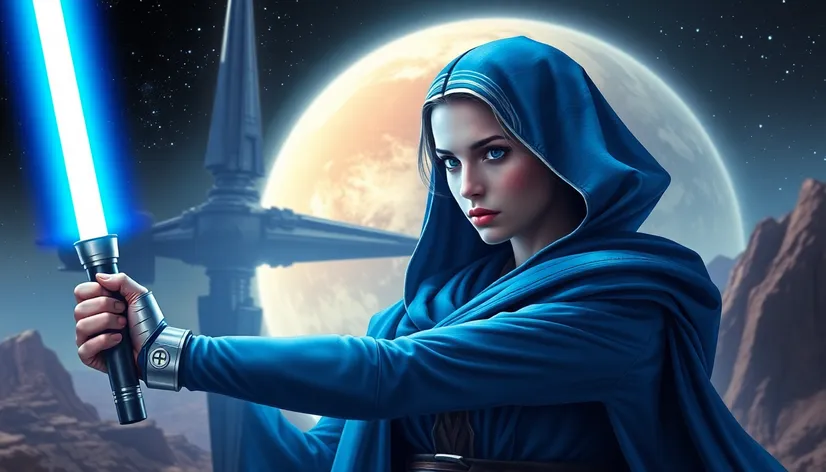 blue female jedi