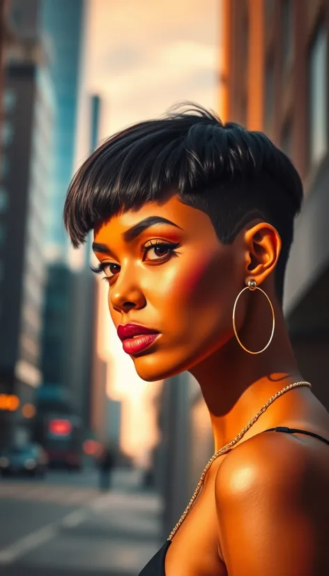 black female fade haircut