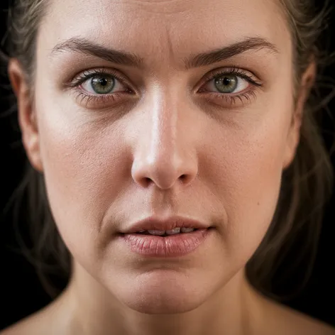 Woman flaring nostrils