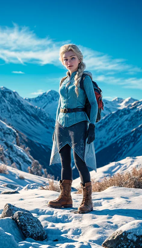 Queen Elsa hiking attire