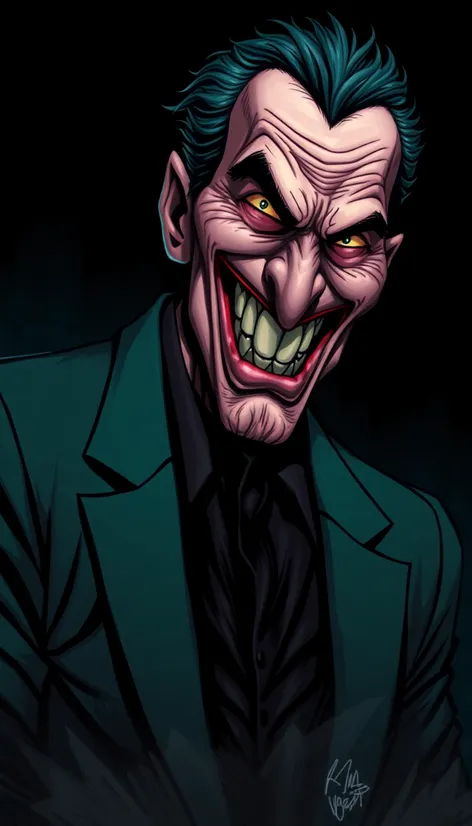 villian with wide smile