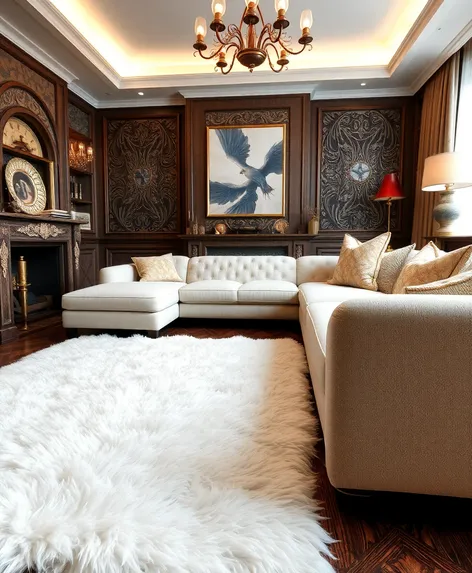 rug white fur