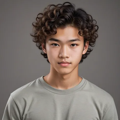 Asian teen boy with