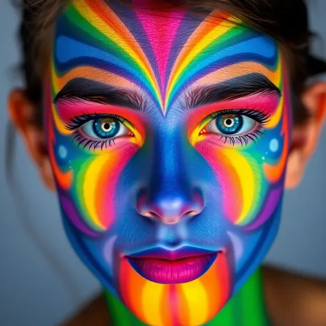 rainbow face paint