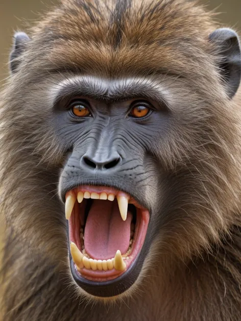 baboon teeth