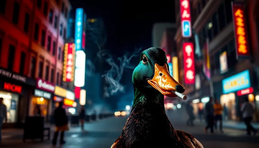 duck smoking cigarette