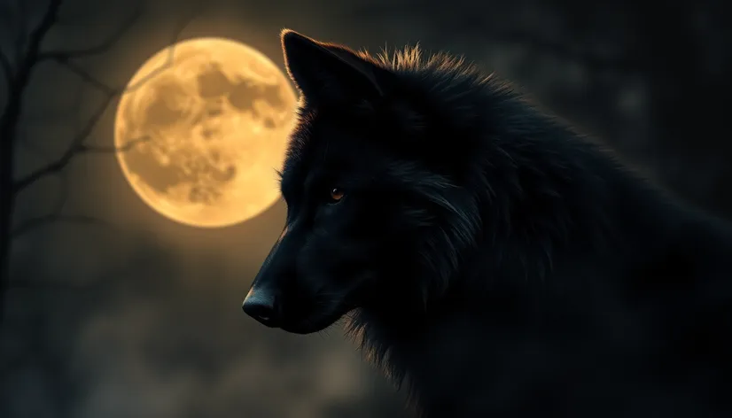 black wolf beautiful