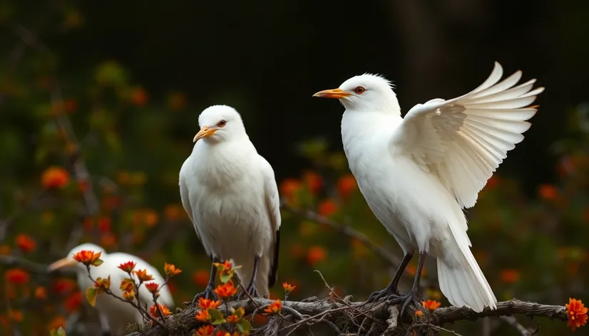 birds white and black