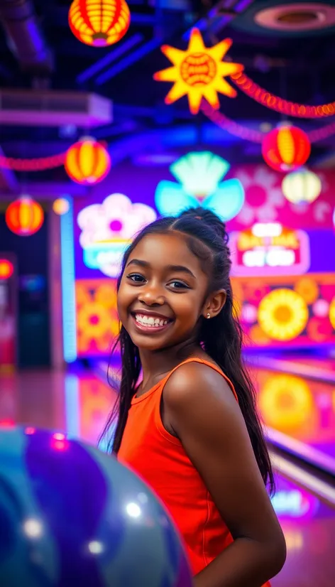 black girl bowling young