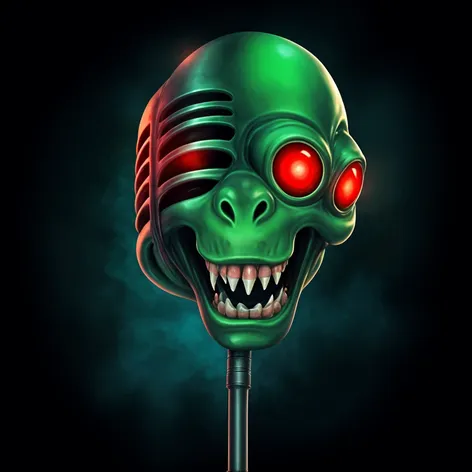 Alien, monster, microphone shaped