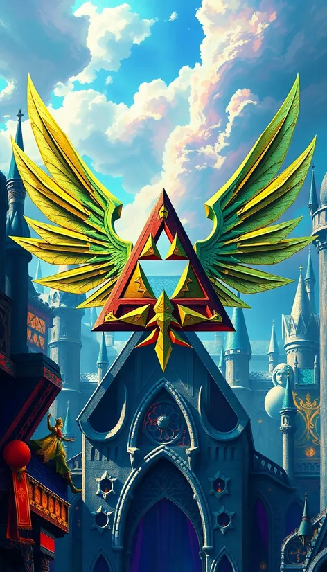 zelda triforce with wings