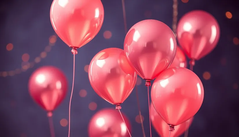 rose gold balloons animated