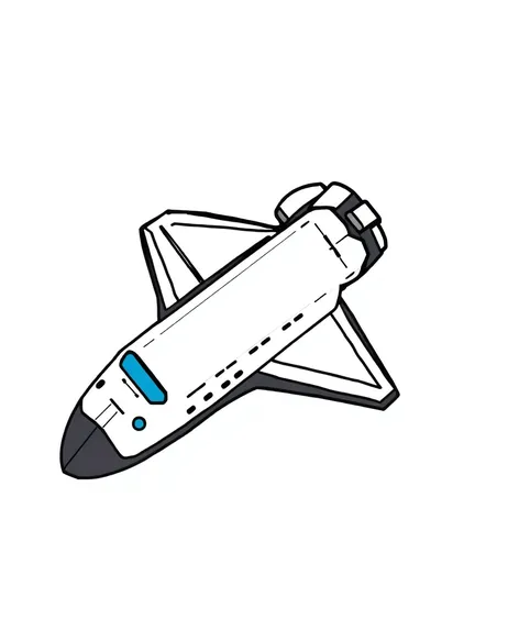 space shuttle drawing easy