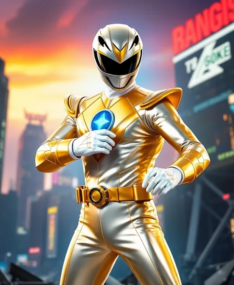 white gold power ranger