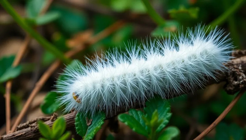 white hairy caterpillar