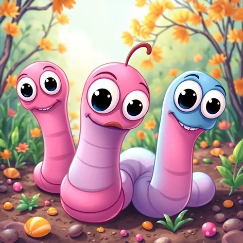 cartoon pictures of worms