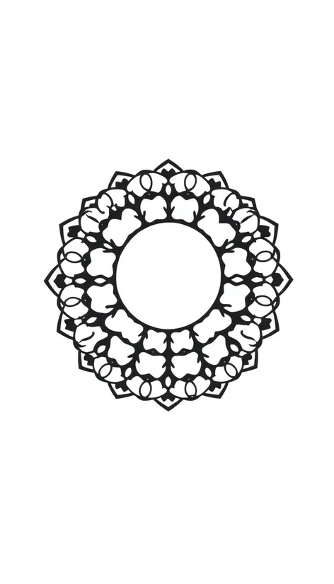 pattern white background circle