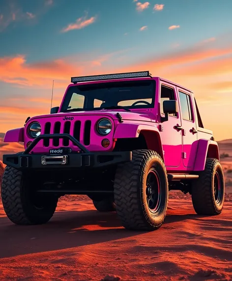 hot pink jeep