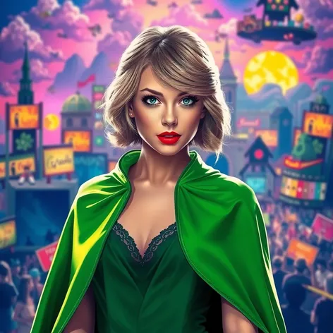 taylor swift green cape