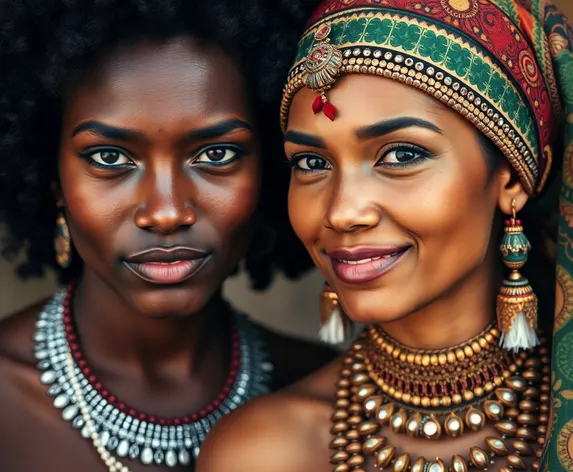 indian and black girl