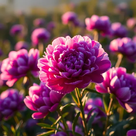 purple peonies