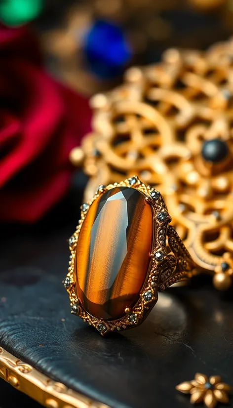 tigers eye ring