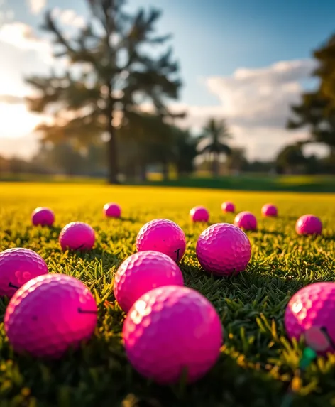 pink golf balls