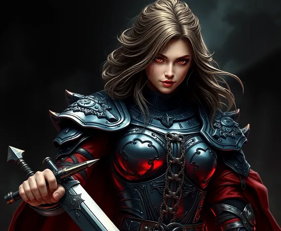 dark female warrior art