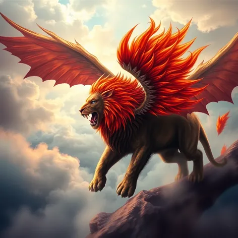 flying lion mythical creature