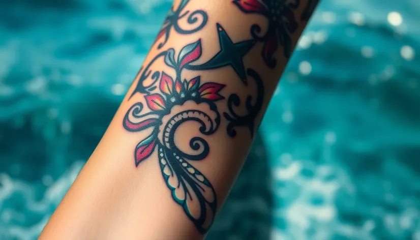 mermaid tattoo arm