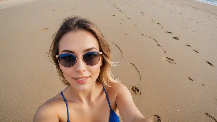 beach selfie