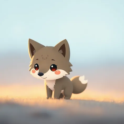 cute chibi wolf